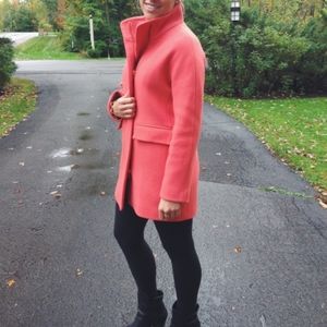 J. Crew Cocoon Stadium Wool Coat Size 14 Coral